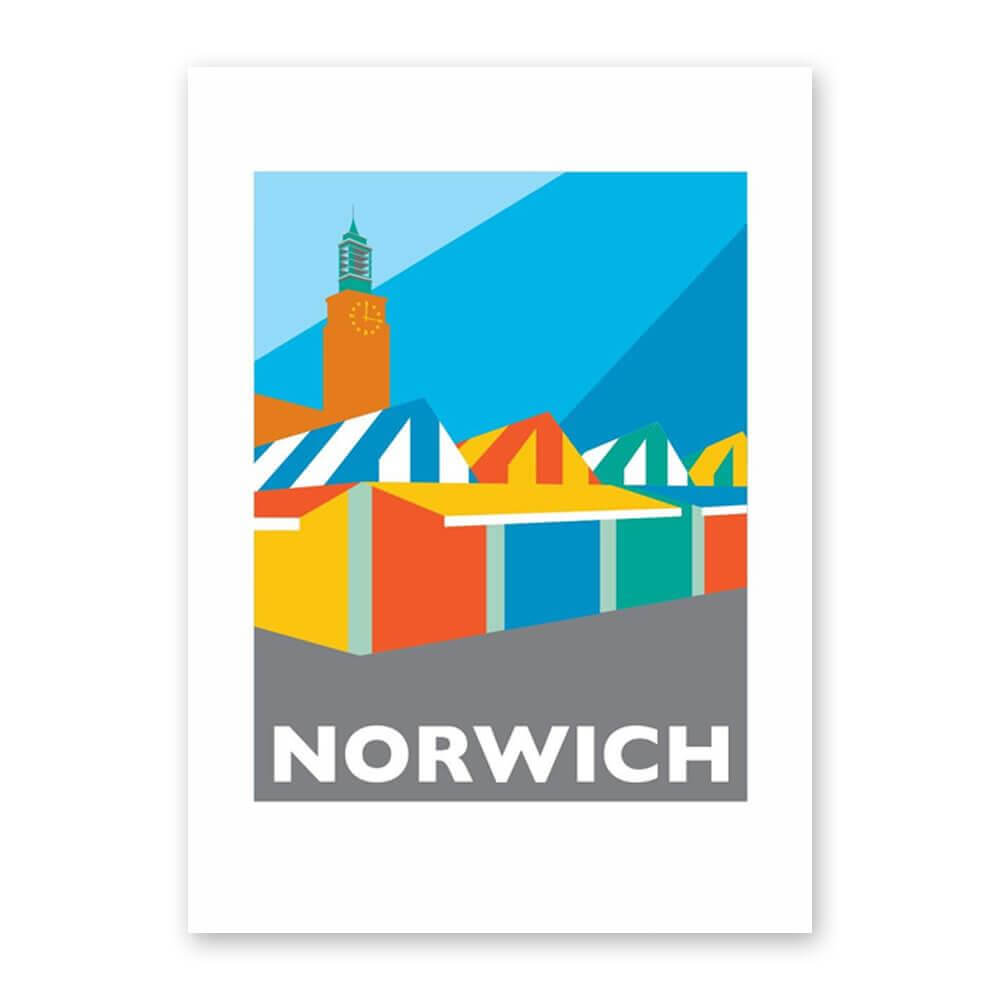 Rebecca Pymar Norwich Market Art Deco Print